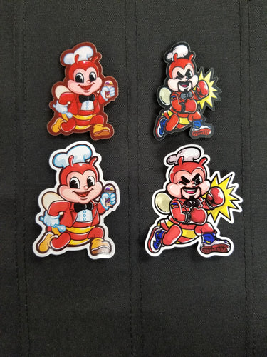 Jolly Bug/ Manny Bee Patch and Sticker Quad Set