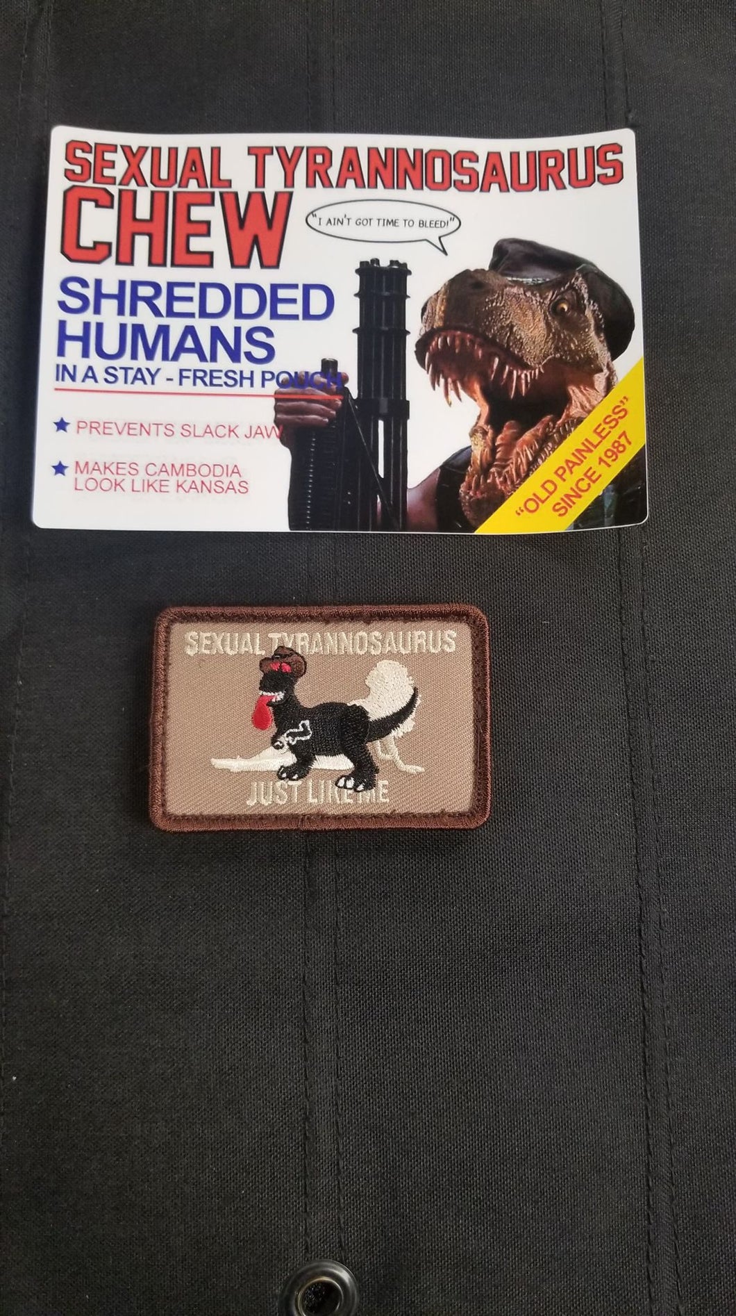 Sexual Tyrannosaurus Patch/Sticker Combo