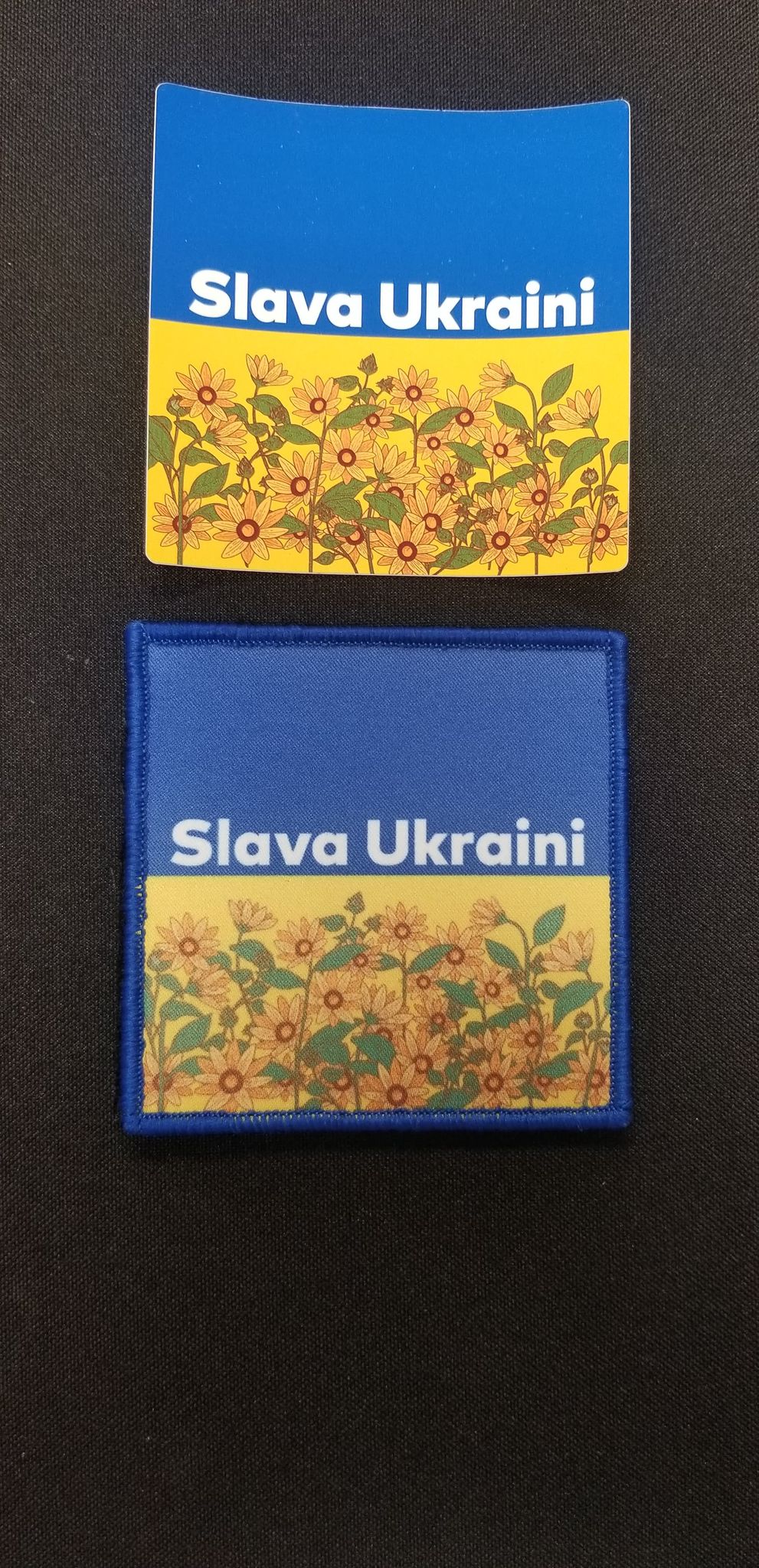 Slava Ukraini Patch and Sticker Combo